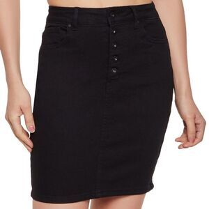 WAX JEAN Button Front Denim Pencil Skirt -US S